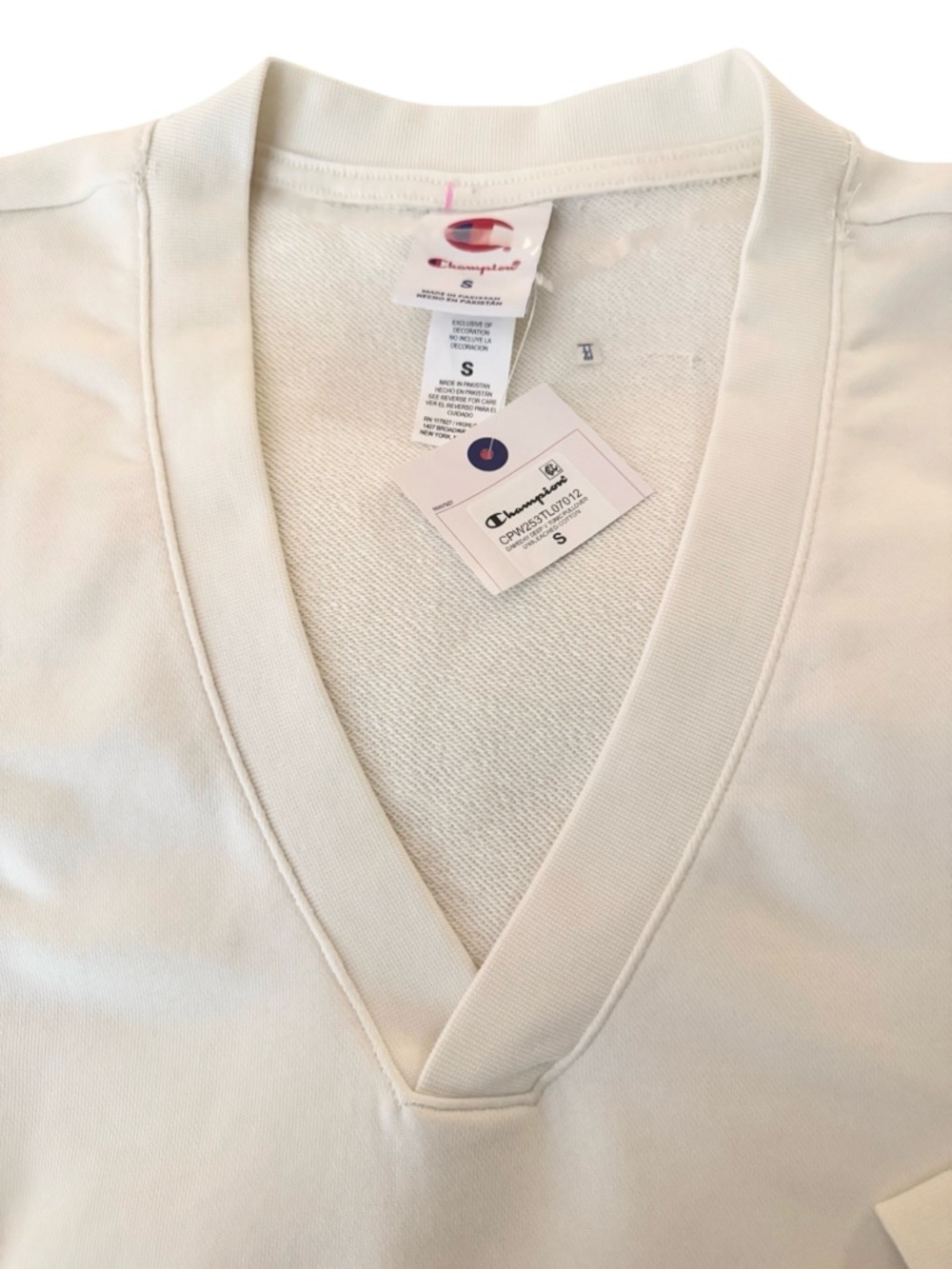 Champion Game Day V Neck Sweatshirt Bundle 3pc NWT Womens Fleece Pink Teal Cream - Picture 8 of 16